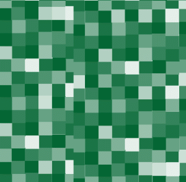 Green pattern of squares